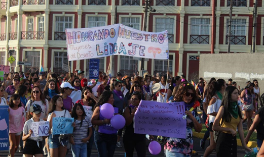 Elaboración
propia. Marcha y Huelga Feminista 8M, 08 de marzo de 2020, Iquique, Chile.